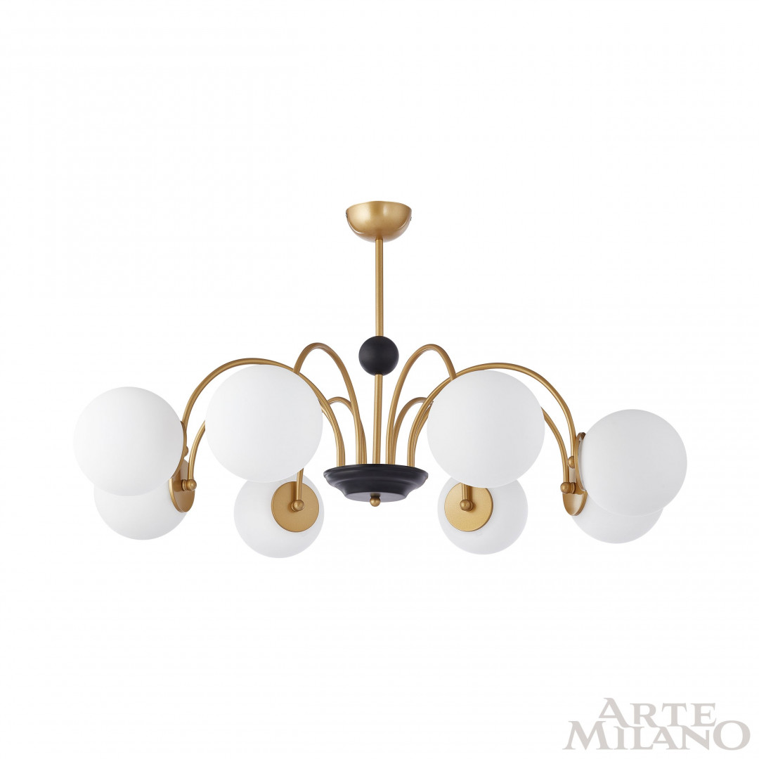 Люстра на штанге Arte Milano Napoli 312066/D940/8 BS/BK