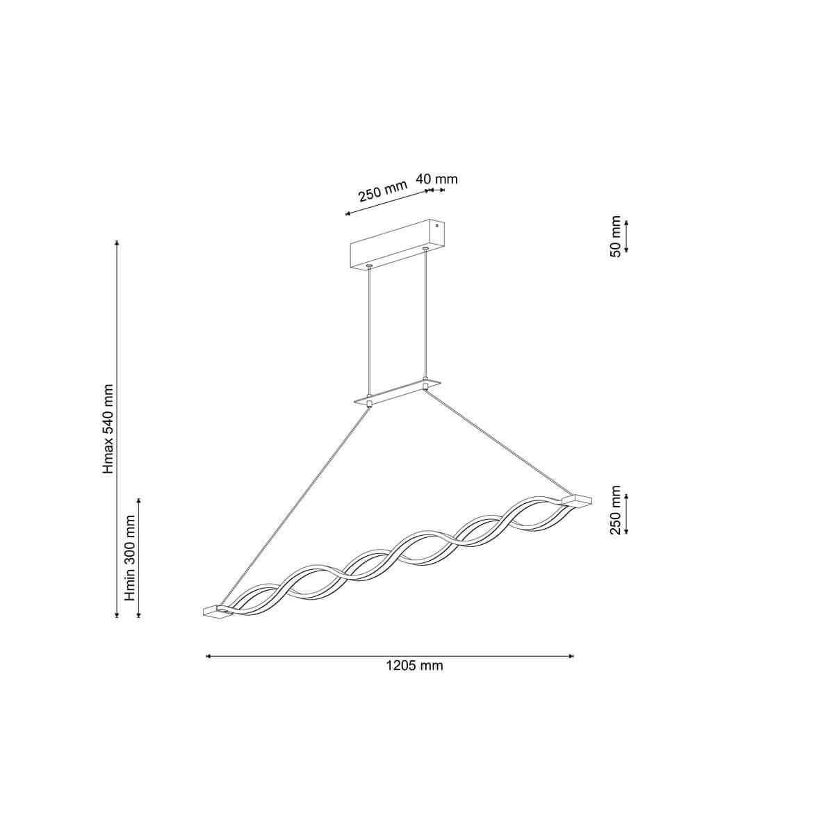 Подвесной светодиодный светильник Lucia Tucci Fabian 1551.12 Oro Led