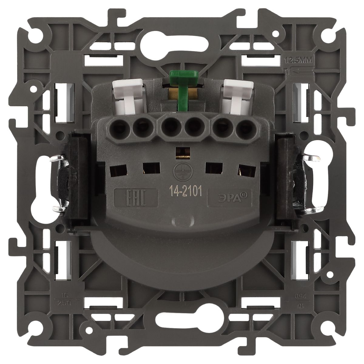 Розетка 2P+E Schuko Эра Elegance 14-2101-01М Б0065800