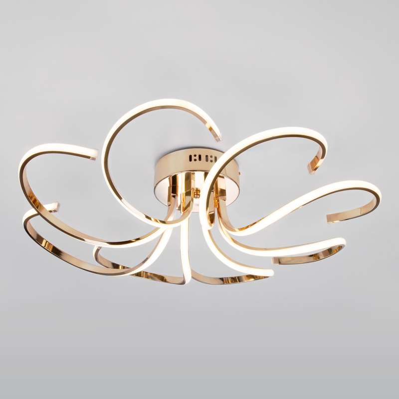 Потолочный светодиодный светильник Eurosvet Wisteria 90096/8 золото