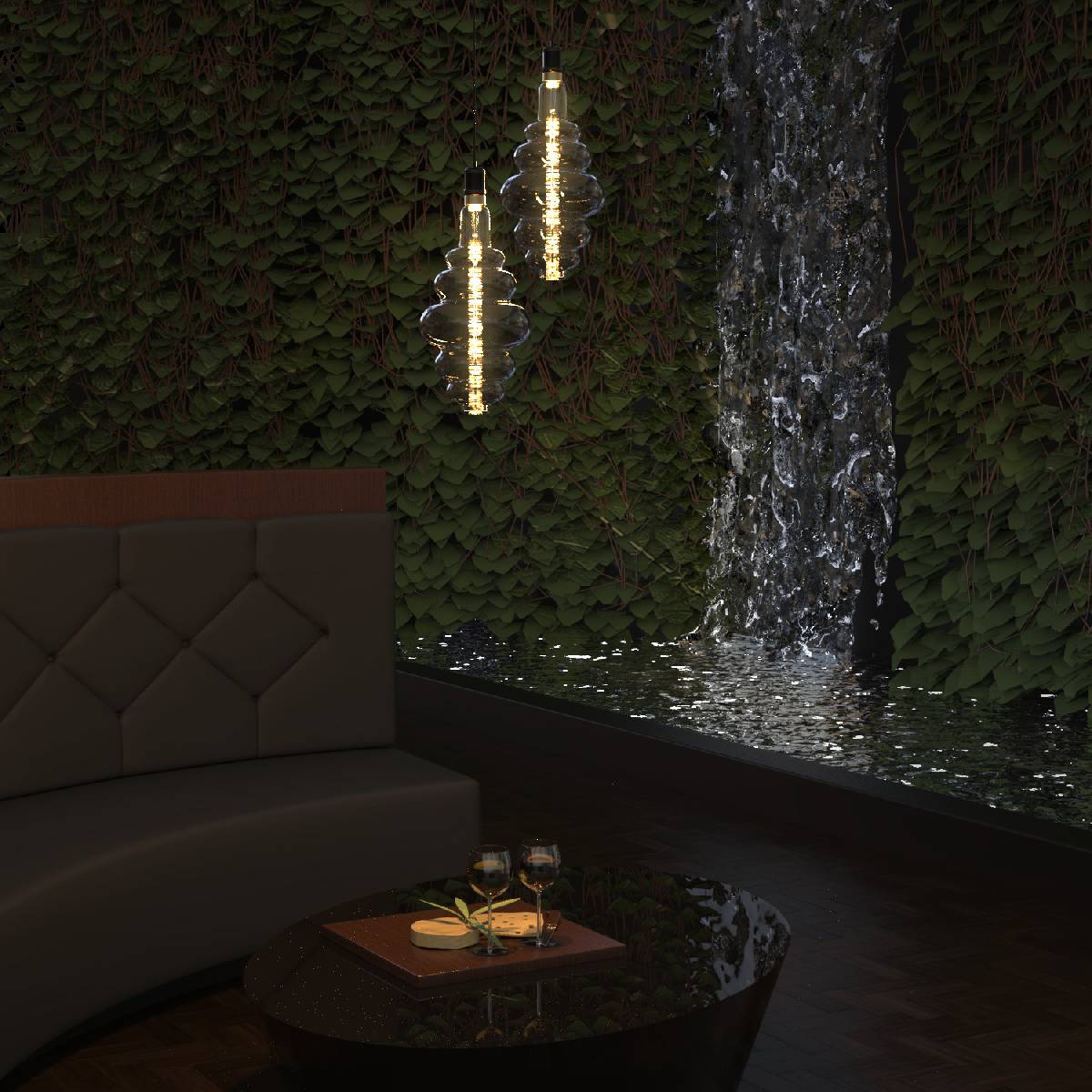 Лампа светодиодная филаментная Gauss E27 8W 2700K серая 159802008