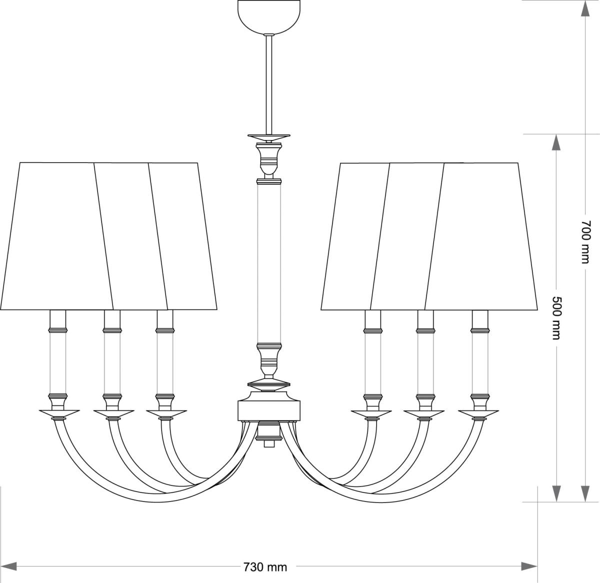Подвесная люстра Kutek Napoli NAP-ZW-6 (N/A)