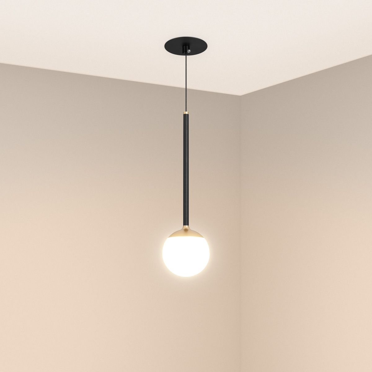 Подвесной светильник Arlight SP-BEADS-HANG-BUILT-T-R100-8W Warm3000 (BK-GD, 180 deg, 230V) 056420