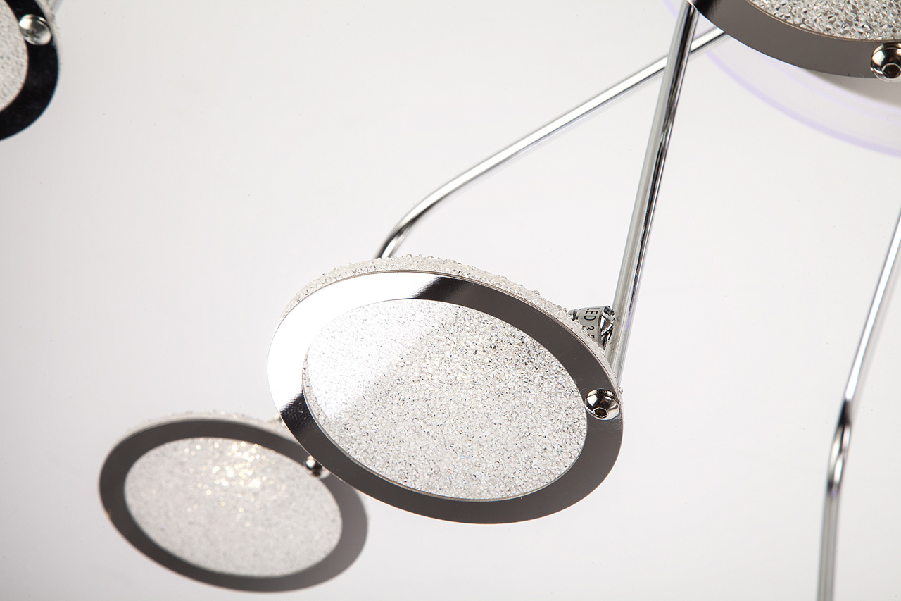 Потолочная люстра Eurosvet Spider 80109/12 хром/синий+фиолетовый