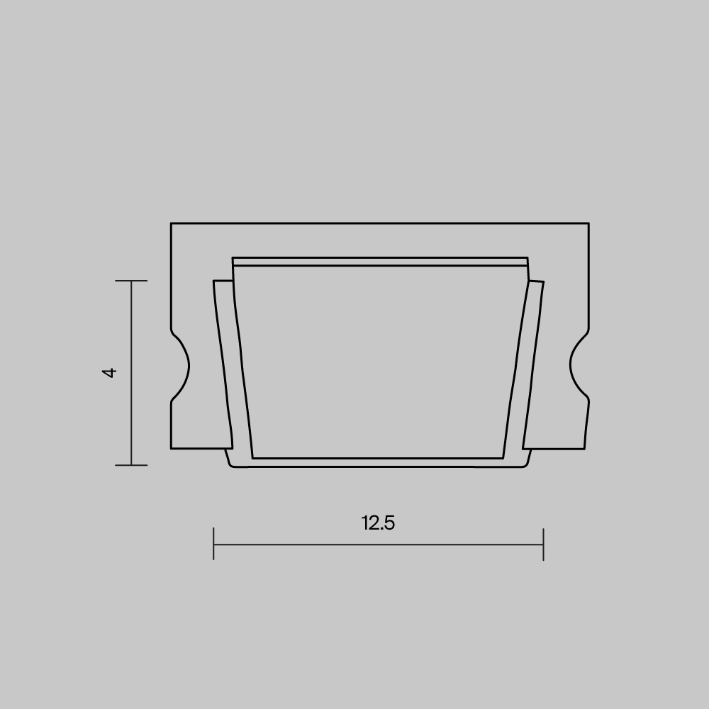 Рассеиватель для профиля 15×06 Maytoni Led Strip ALM-001-B-DF-2M 642021