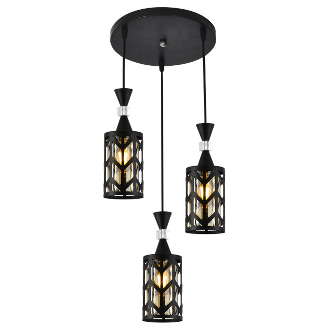 Подвесной светильник Seven Fires Dzhef SF4038/3P-BK-AM
