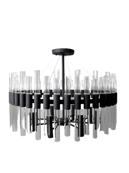 Люстра на штанге Elvan LU-39234/8-E14-BlCl