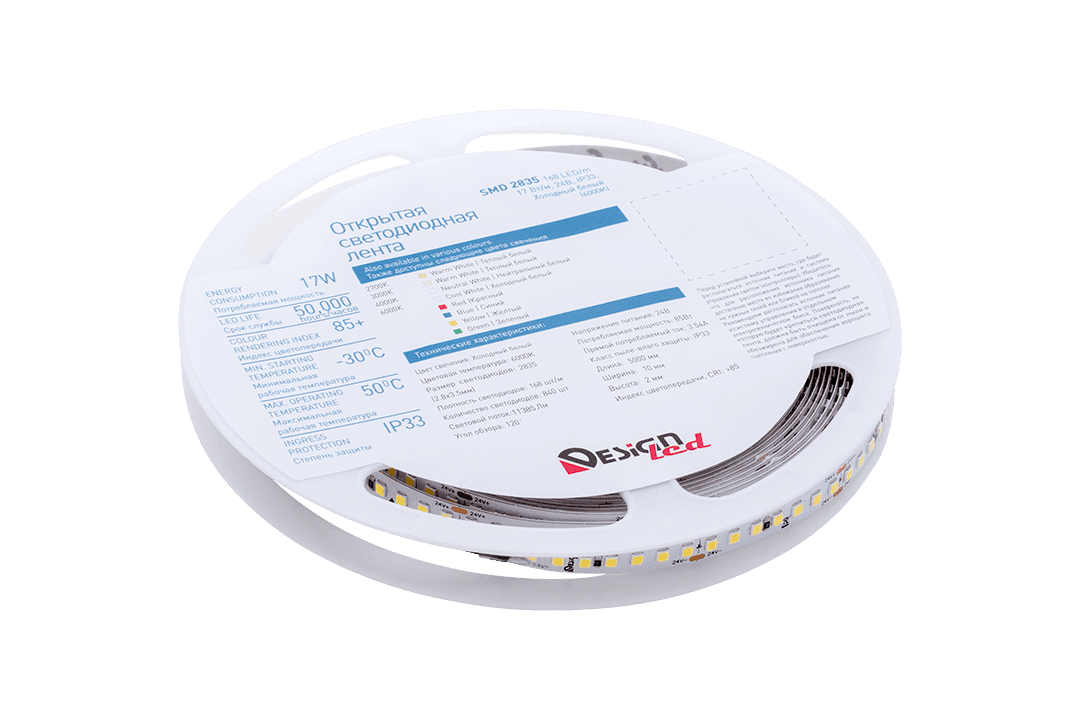 Светодиодная лента DesignLed DSG2168-24-W-33 004201