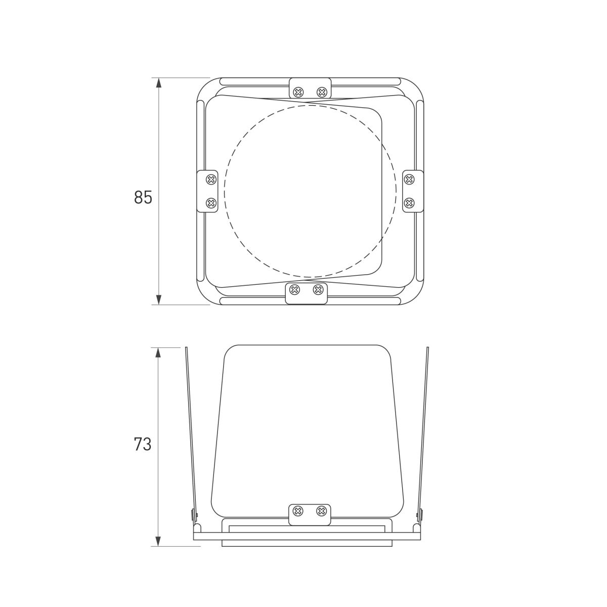 Шторки кашетирующие Arlight LGD-ARTIFACT-BARNDOOR-R65 (BK) (Металл) 057160