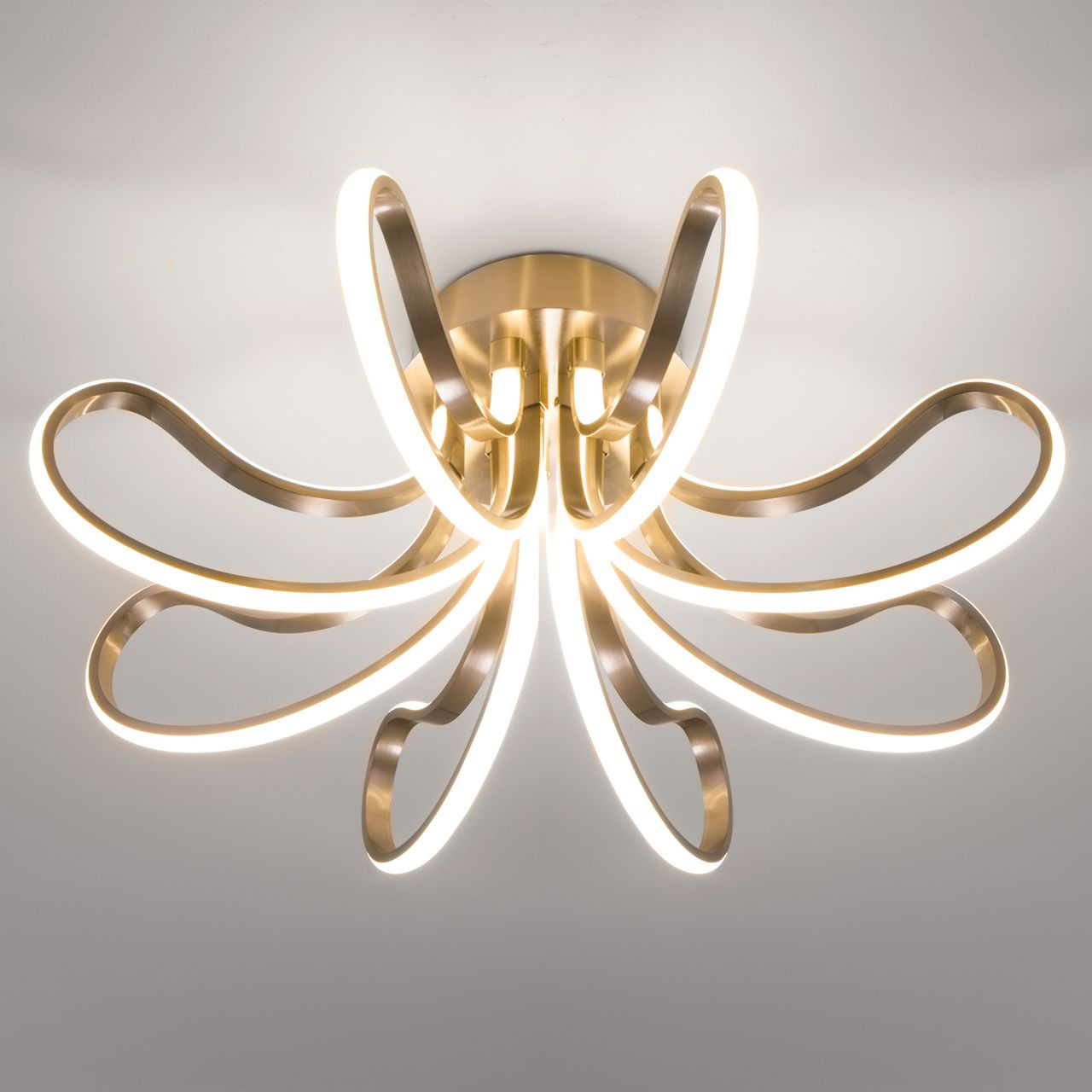 Потолочный светодиодный светильник Eurosvet Lilium 90079/8 сатин-никель