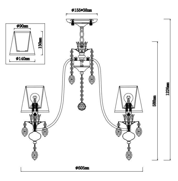 Подвесная люстра Rivoli Dolcezza 2030-308 Б0038450