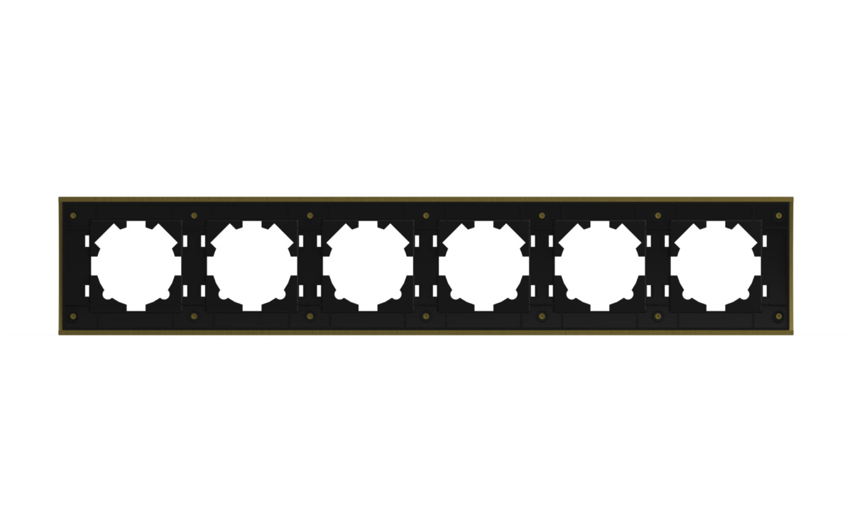 Рамка шестиместная ELBI Zena Platin 500-073400-252