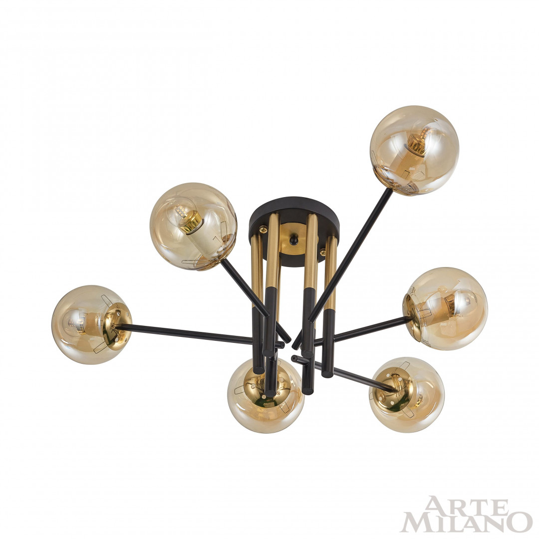 Потолочная люстра Arte Milano Neapolis 273708/6 BK/GD