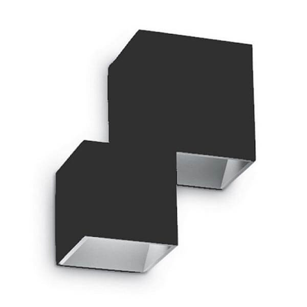 Уличный настенный светодиодный светильник Ideal Lux Rubik AP2 Nero 180045