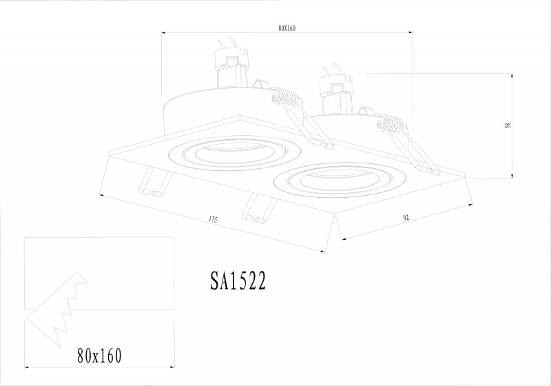 Встраиваемый светильник Donolux SA1522-White shine