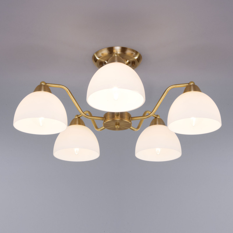 Люстра на штанге Eurosvet 30172/5 античная бронза