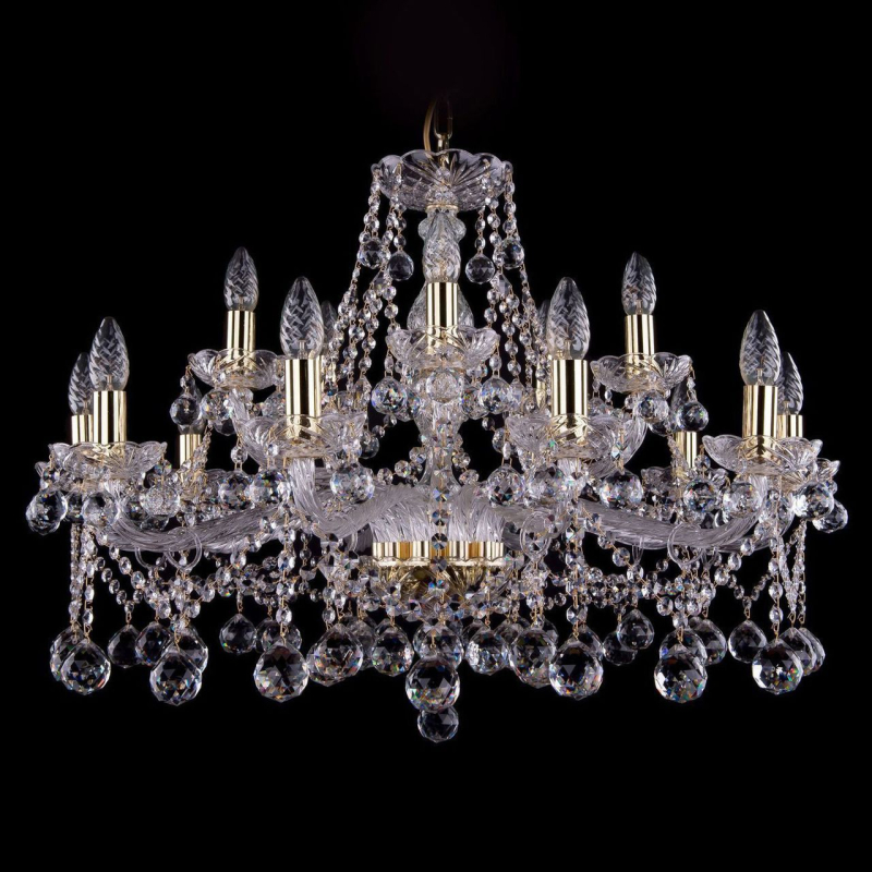 Подвесная люстра Bohemia Ivele 1413/10+5/300/G/Balls