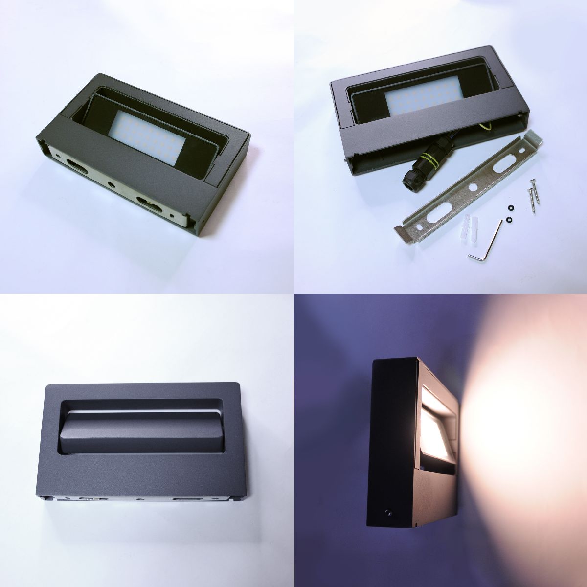 Уличный настенный светильник Elvan PJ-1503/1-11W-WW-Gr