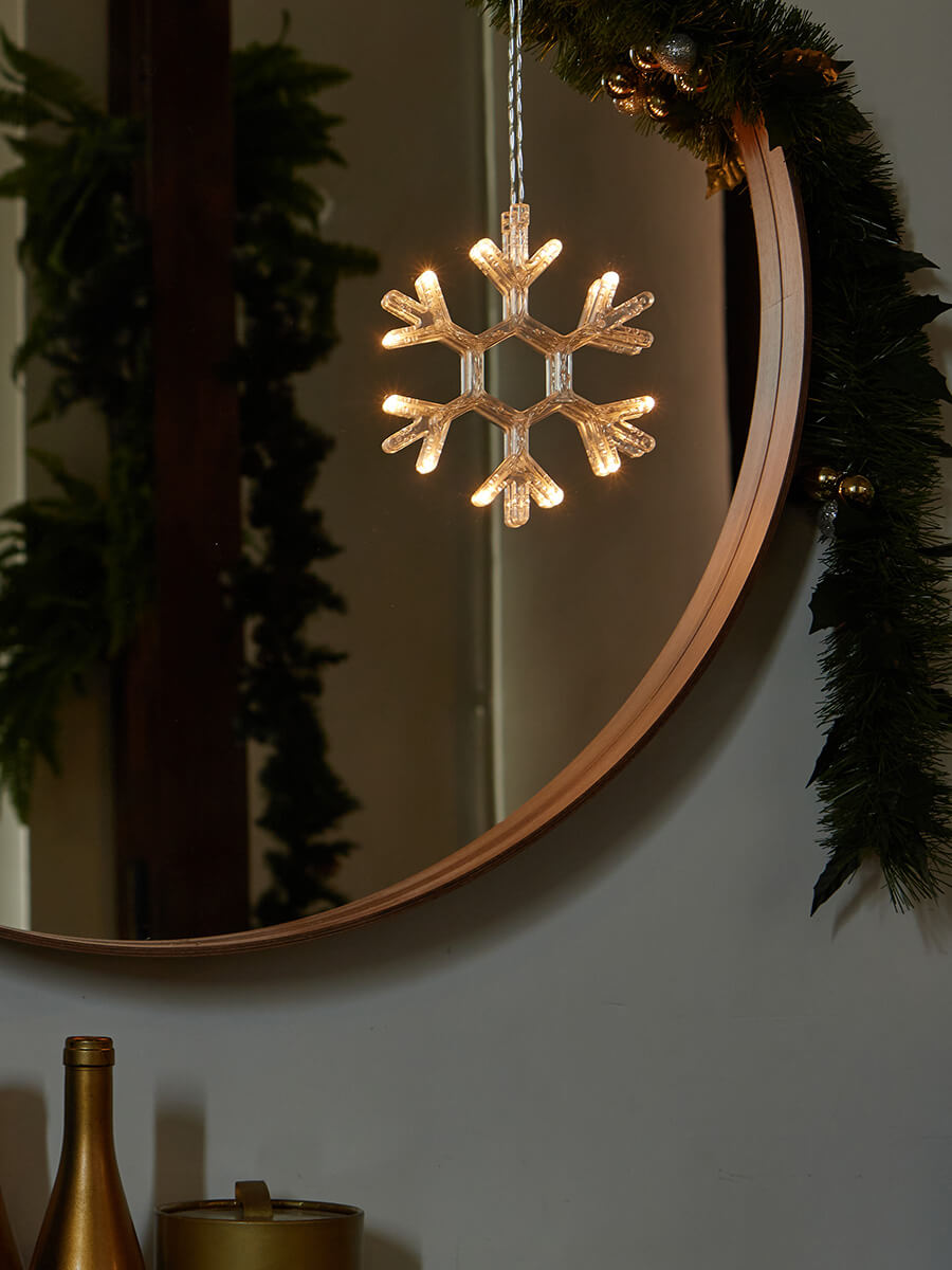 Подвесной светодиодный светильник «Снежинка» Uniel (UL-00007251) ULD-H1819-012/STA/3AAA Warm White IP20 Snowflake