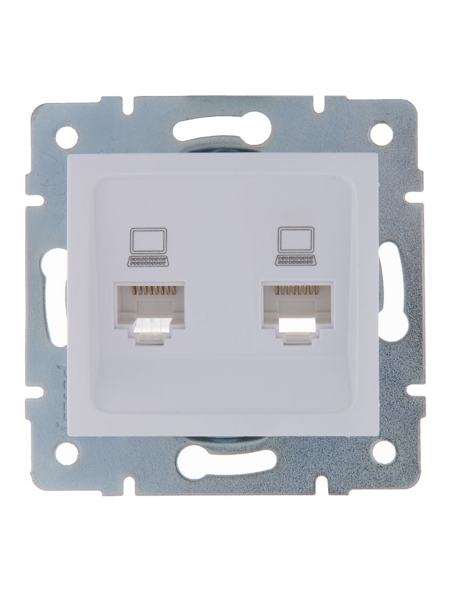 Розетка компьютерная двойная Lezard Karina 707-0288-141