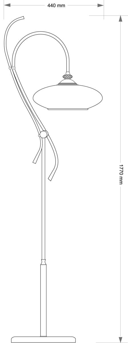 Торшер Kutek San Marino Shade SAN-LS-1(Z)CR
