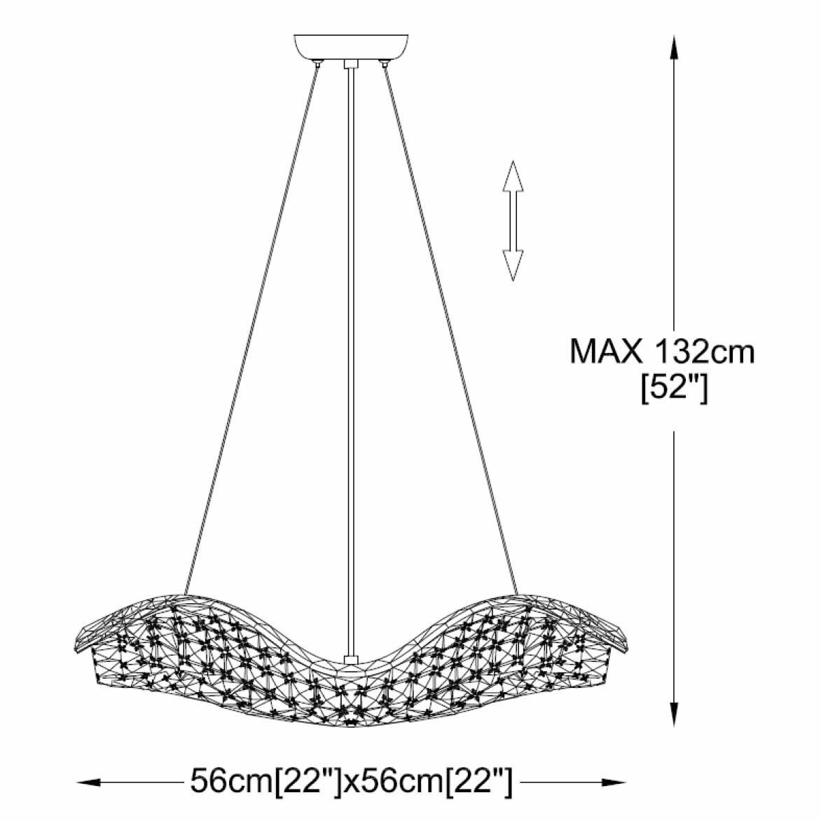 Подвесной светильник Lucide Cristo 70467/28/60