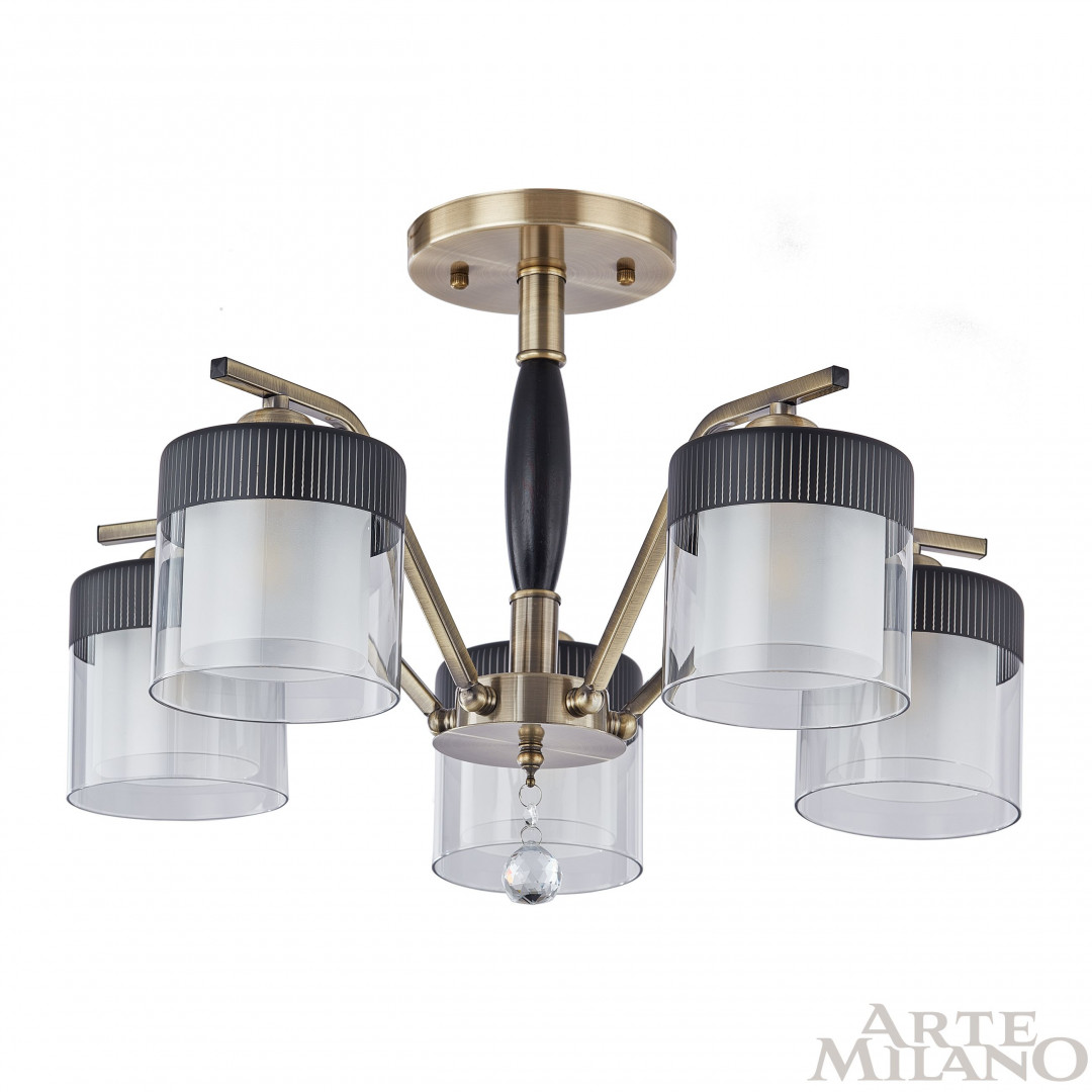 Люстра на штанге Arte Milano Napoli 332646/5 AB+BK