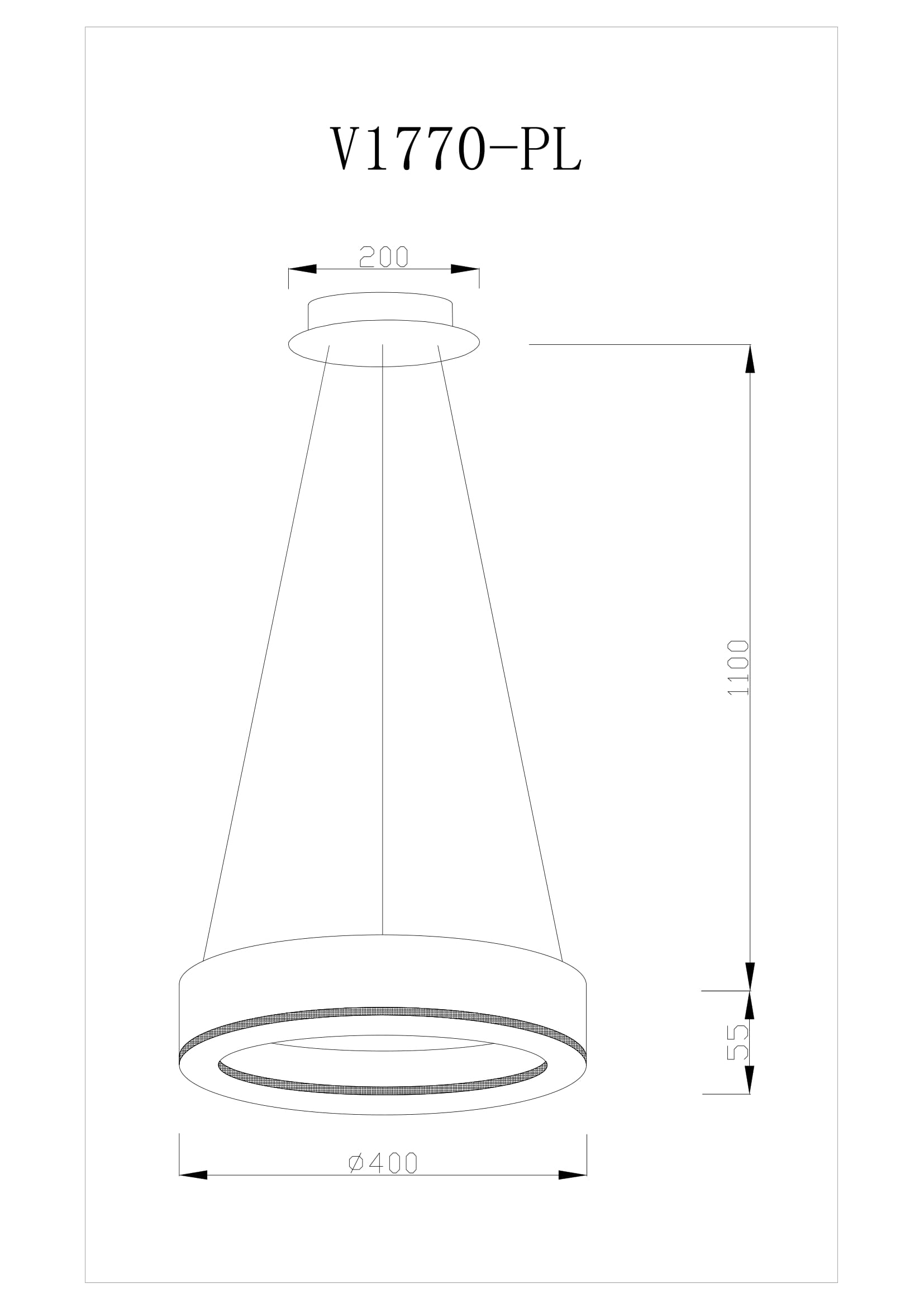 Подвесная светодиодная люстра Moderli Viso V1770-PL