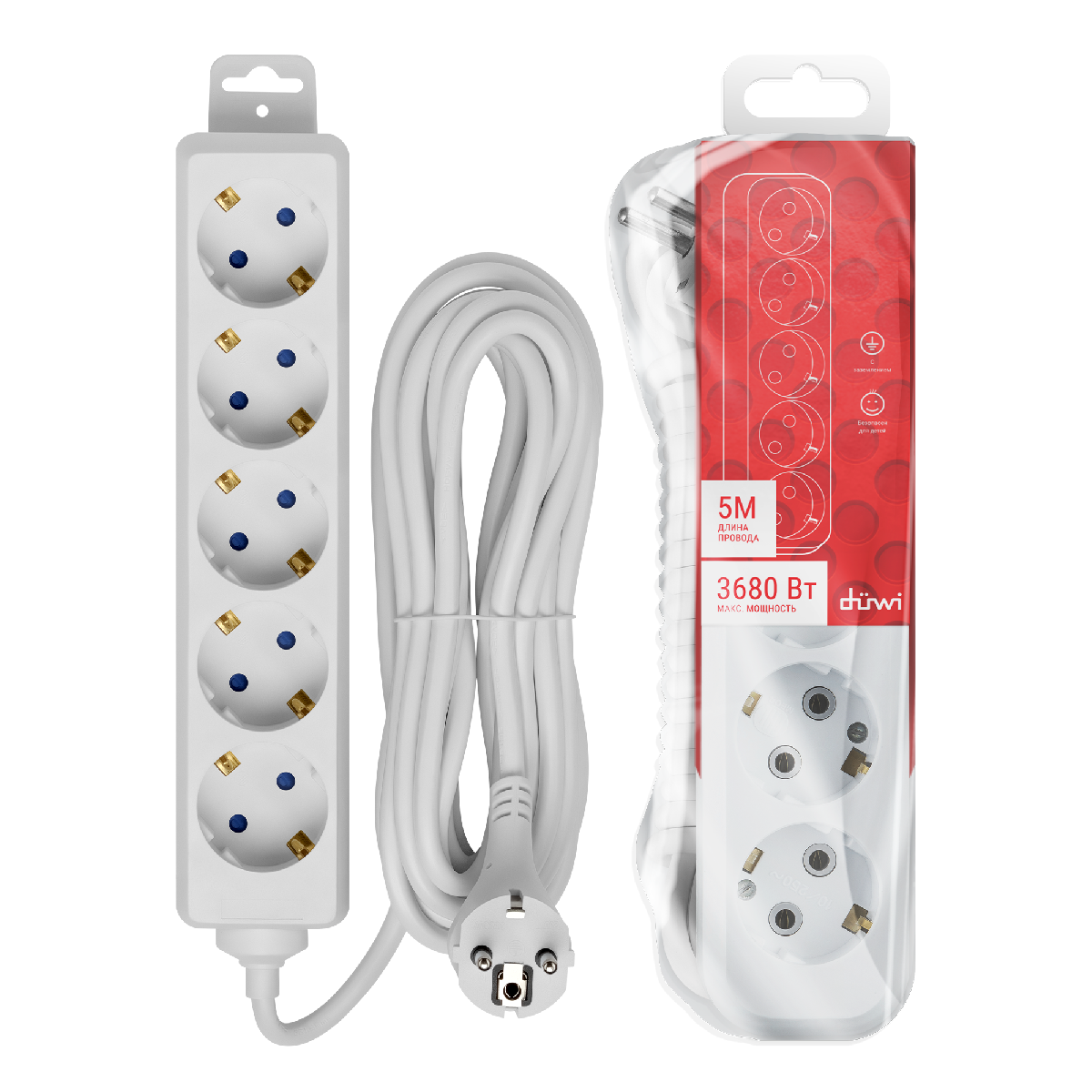 Удлинитель бытовой Duwi 32061 6