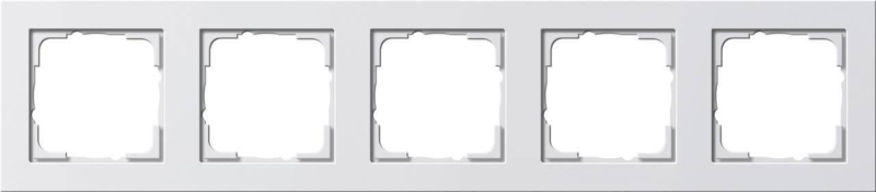 Рамка 5-постовая Gira E2 чисто-белый глянцевый 021529