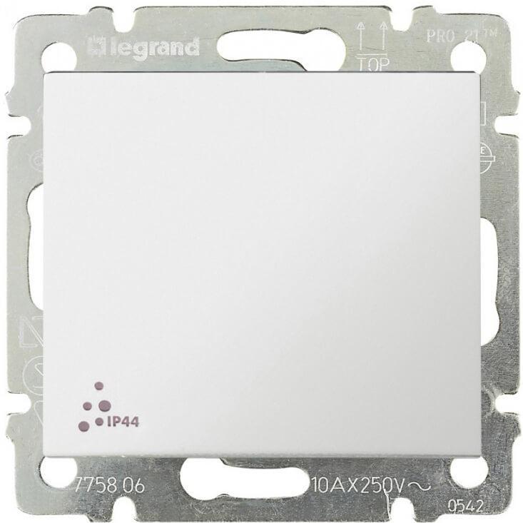 Выключатель одноклавишный Legrand Valena 10A 250V IP44 белая 774201