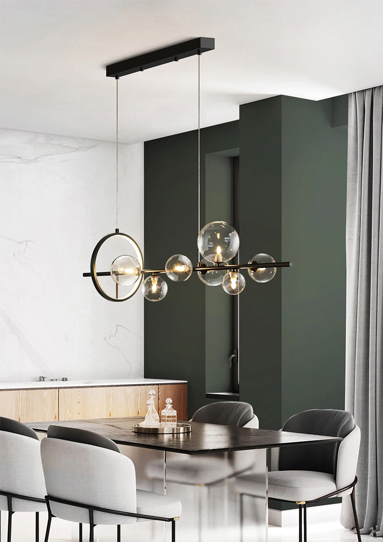 Подвесная люстра Delight Collection Art Deco Bubble KG1233P-7 black/clear