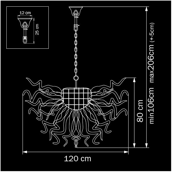 Подвесной светодиодный светильник Osgona Artglass 890040