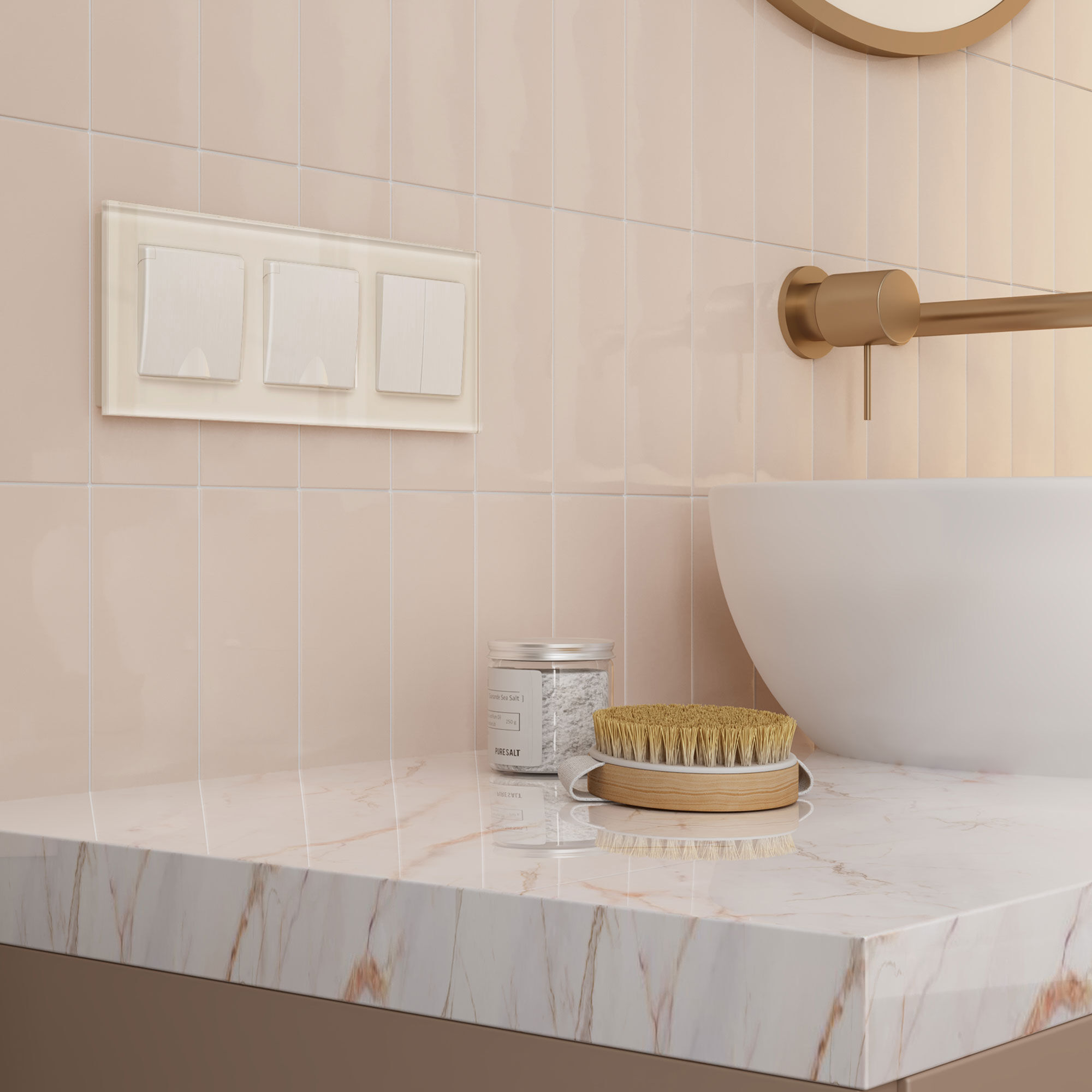 Рамка на 3 поста Werkel Favorit молочный 4690389183423 W0031141