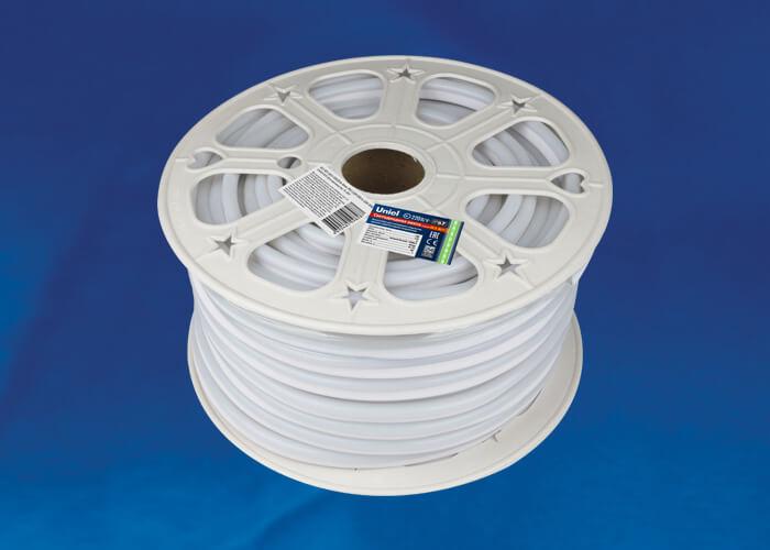 Светодиодная влагозащищенная лента (UL-00003769) Uniel 8W/m 120LED/m 2835SMD желтый 50M ULS-N21-2835-120LED/m-8mm-IP67-220V-8W/m-50M-Yellow