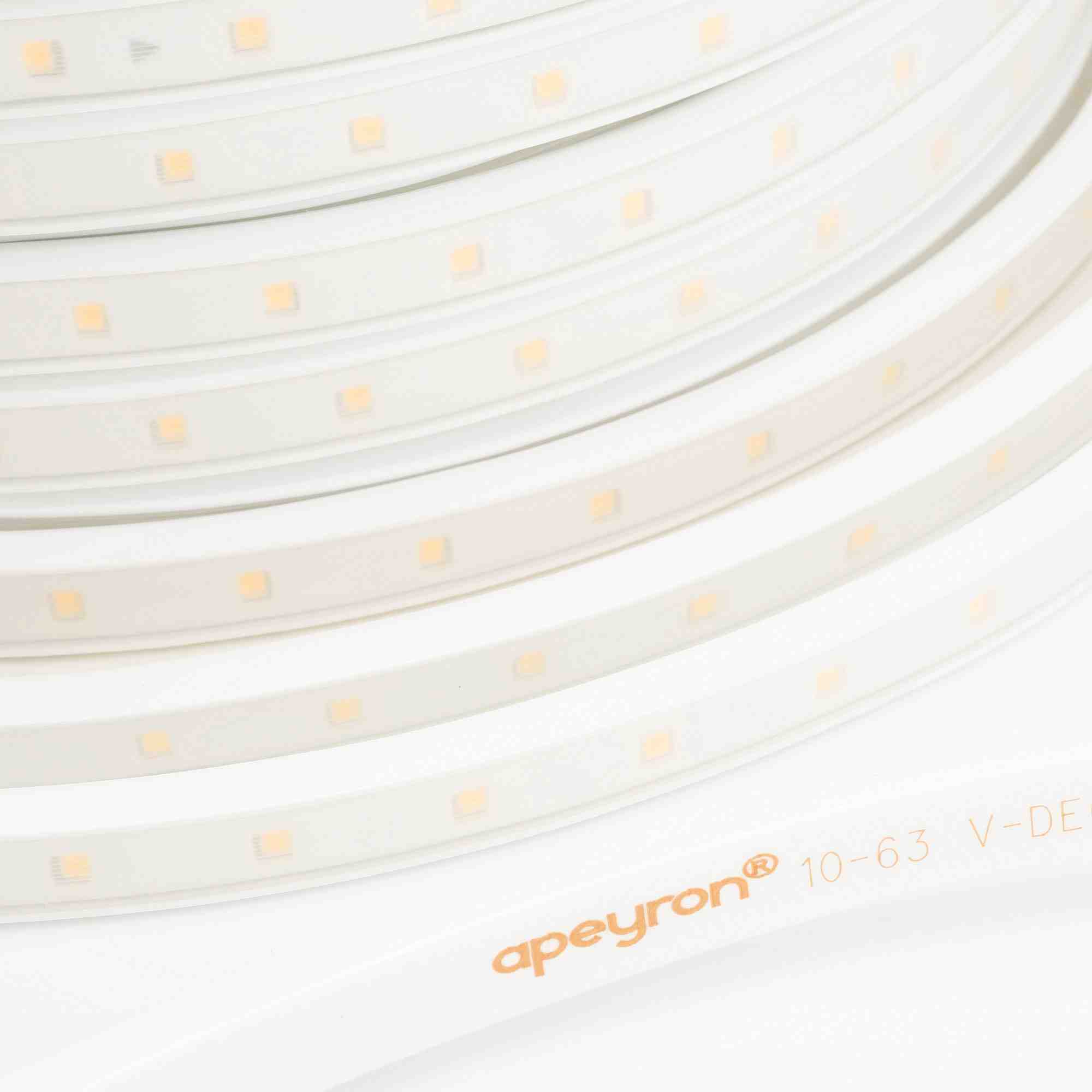 Светодиодная лента Apeyron 220В СТ 6Вт/м smd2835 60д/м IP65 600Лм/м 50м 3000К 10-63