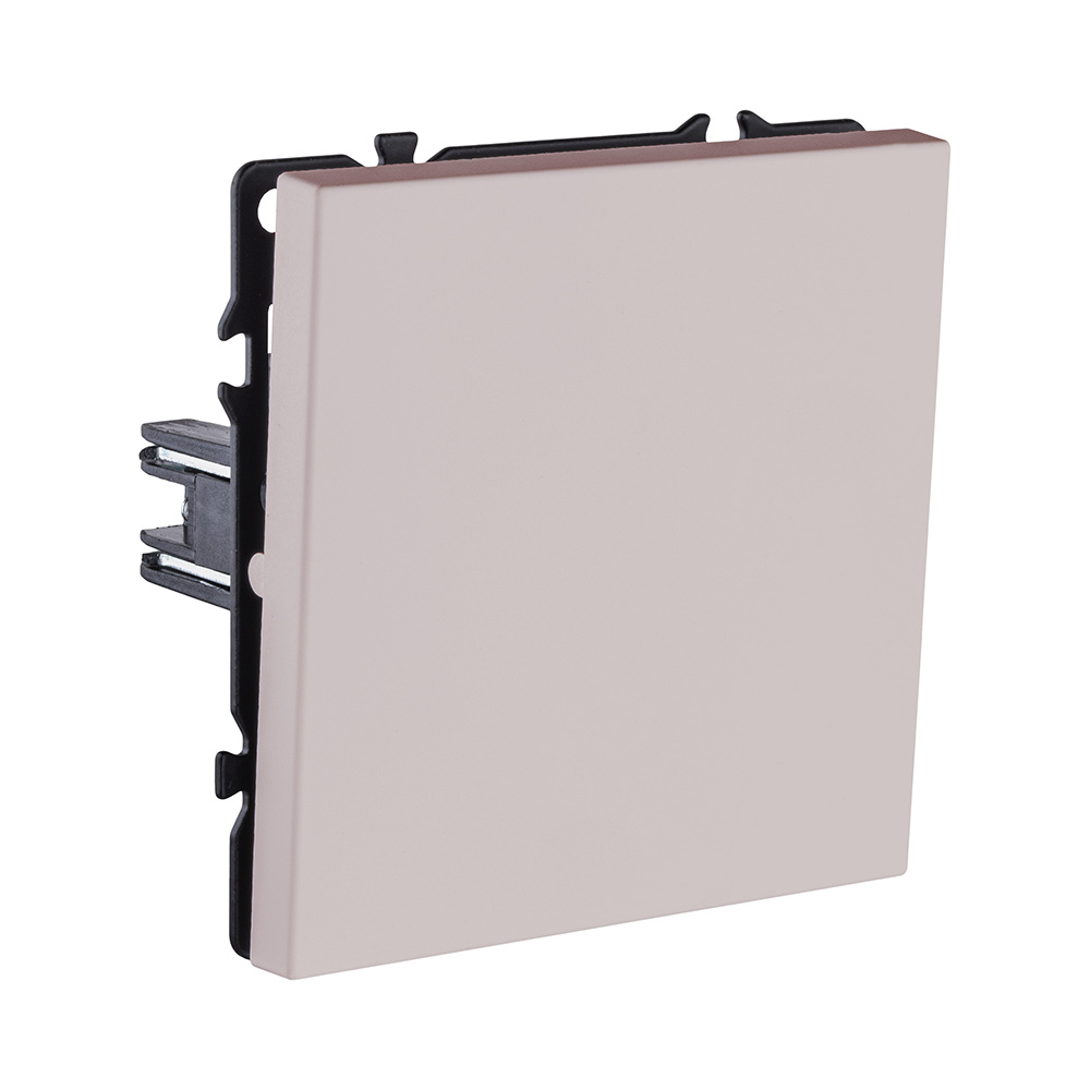 Выключатель кнопочный 1-клавишный 10А/250В, кашемир матовый Kollinger Eclipse EC-006CM