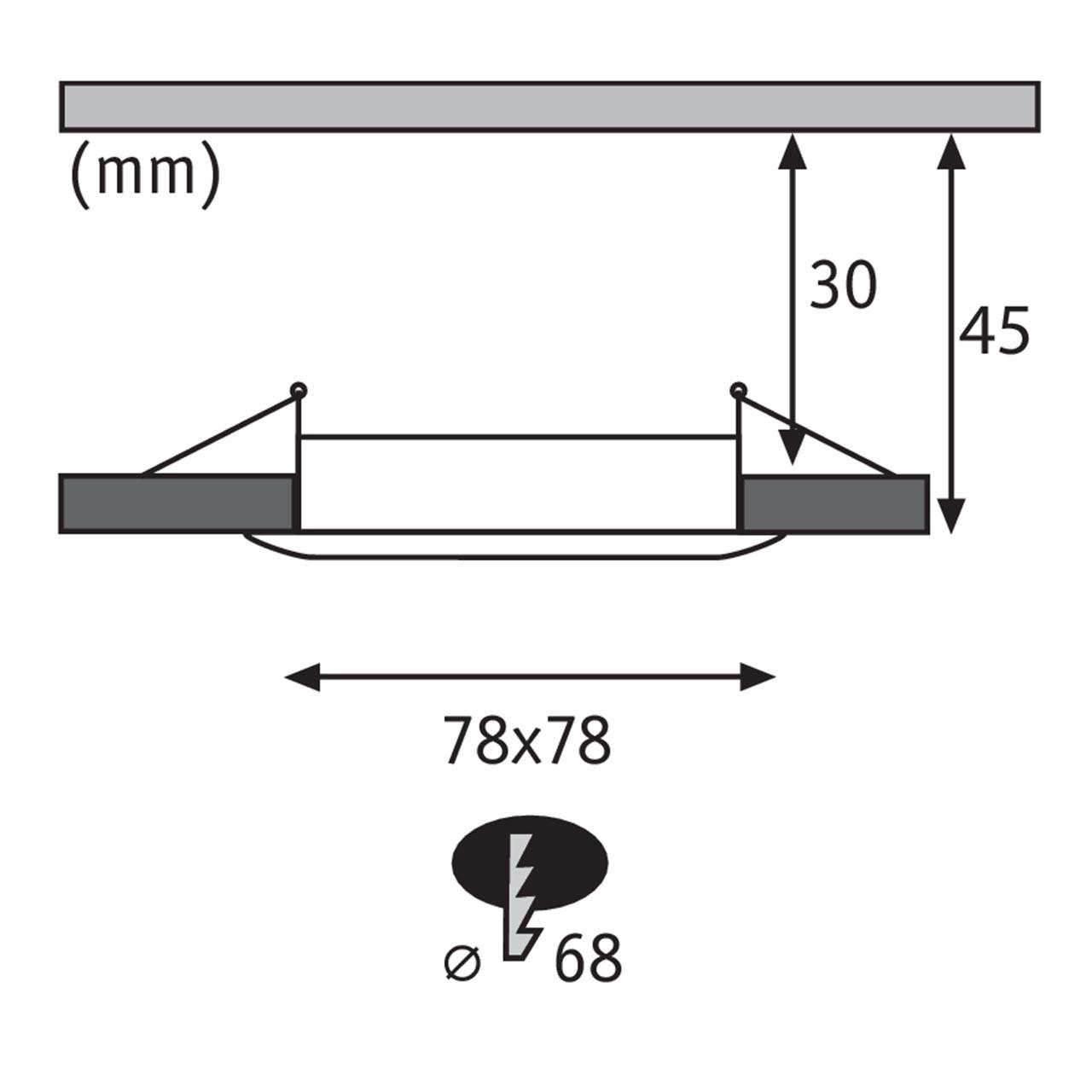 Встраиваемый светодиодный светильник Paulmann Premium Slim Coin 93892