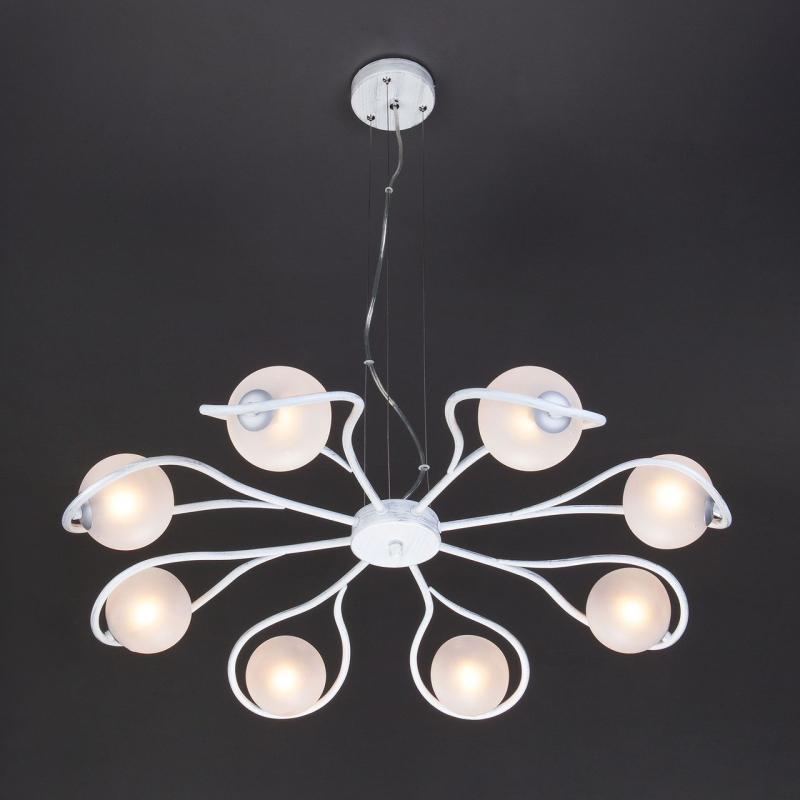 Подвесная люстра Eurosvet Camomile 70089/8 белый с серебром