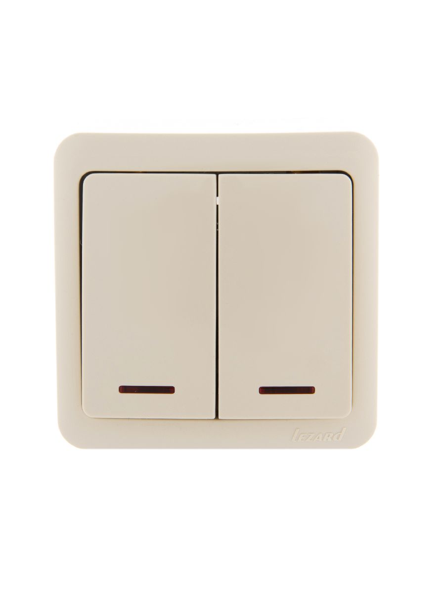Выключатель двойной с подсветкой Lezard Viola 751-0300-112