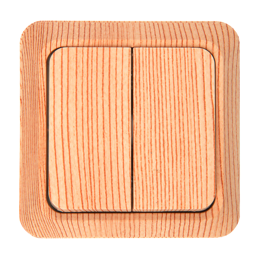 Выключатель 2-клавишный General Альфа 477084