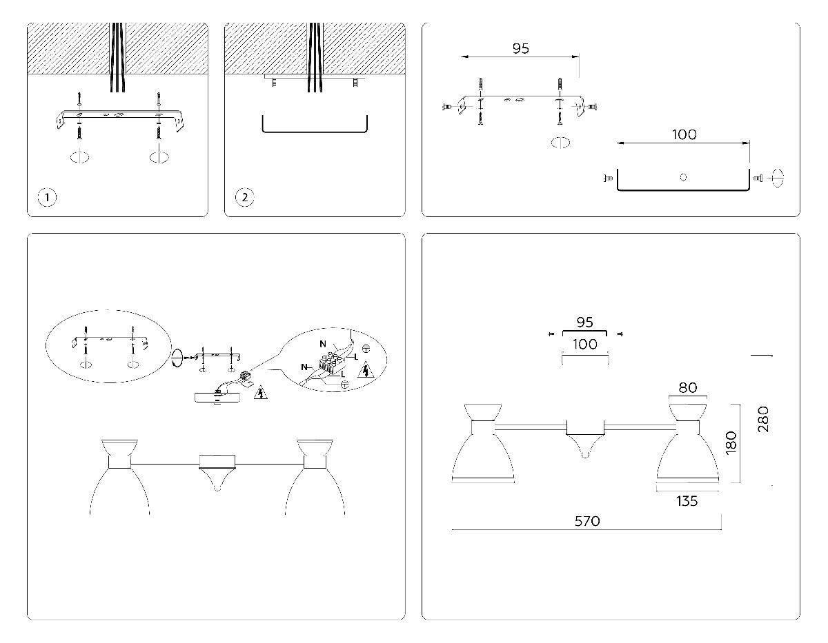 Люстра на штанге Ambrella Light Modern Homy TR3177