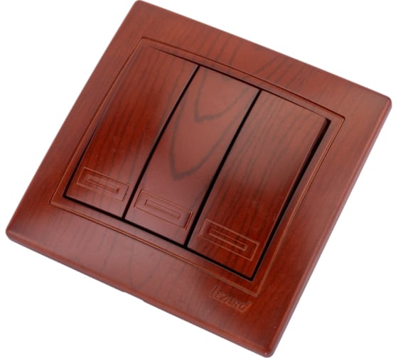 Выключатель тройной Lezard Mira 701-0601-109