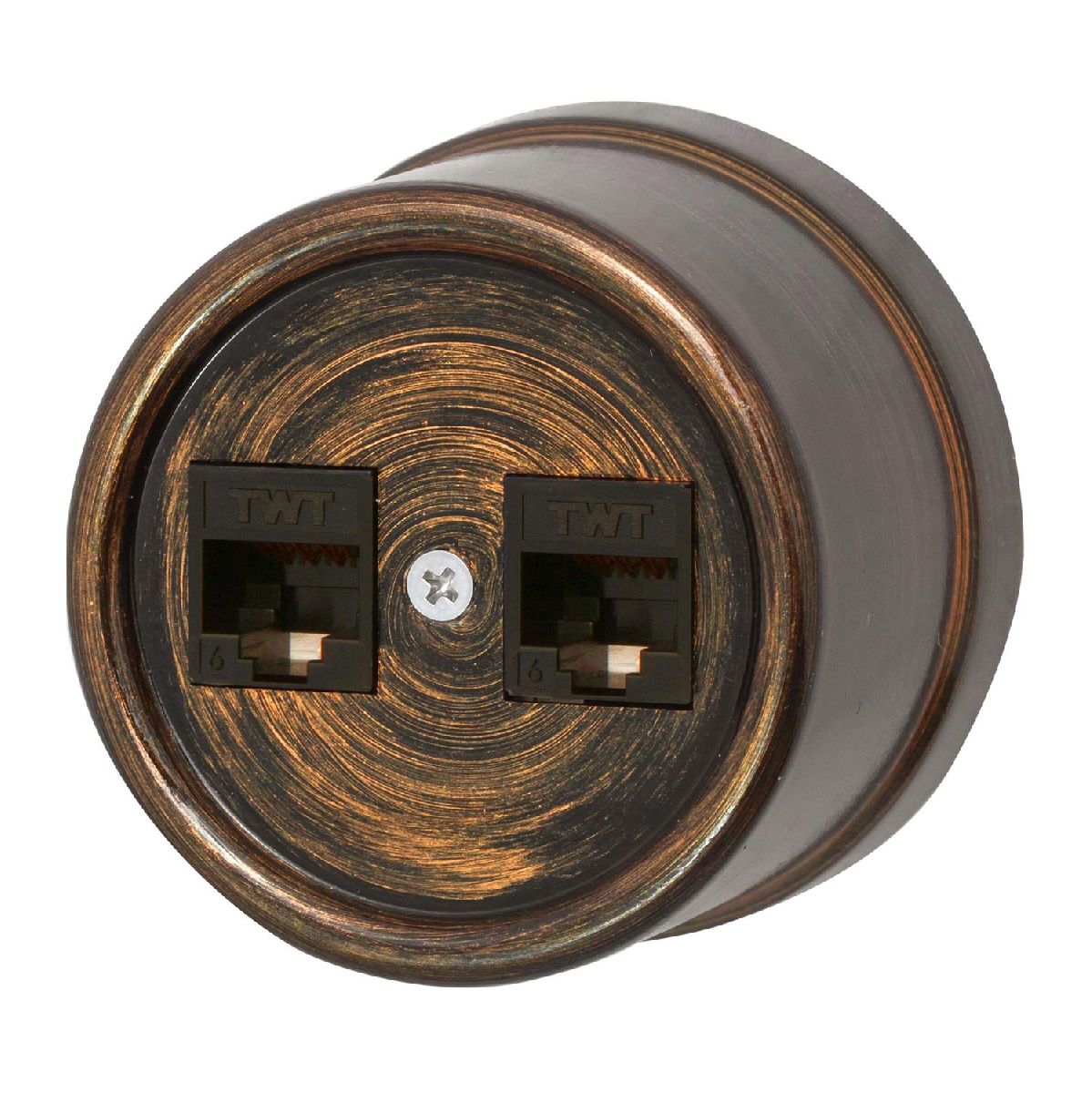 Розетка RJ45 информационная двойная Bironi Лизетта B1-302-25