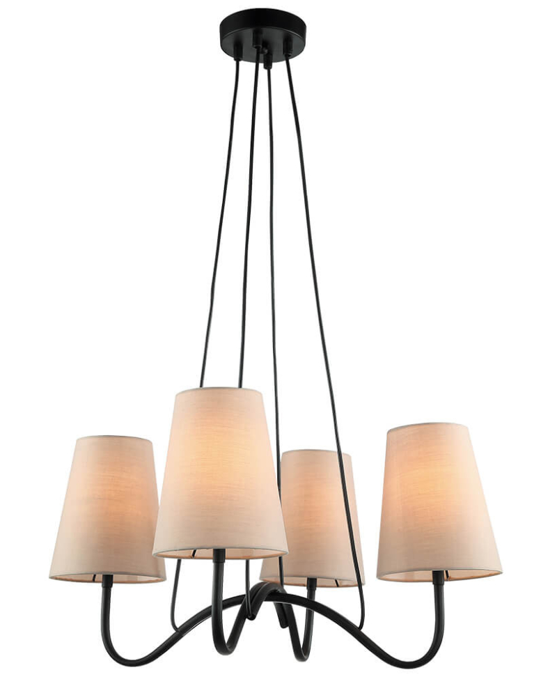 Подвесная люстра Lumien Hall Твинкл 4010/4P-BK-LGR