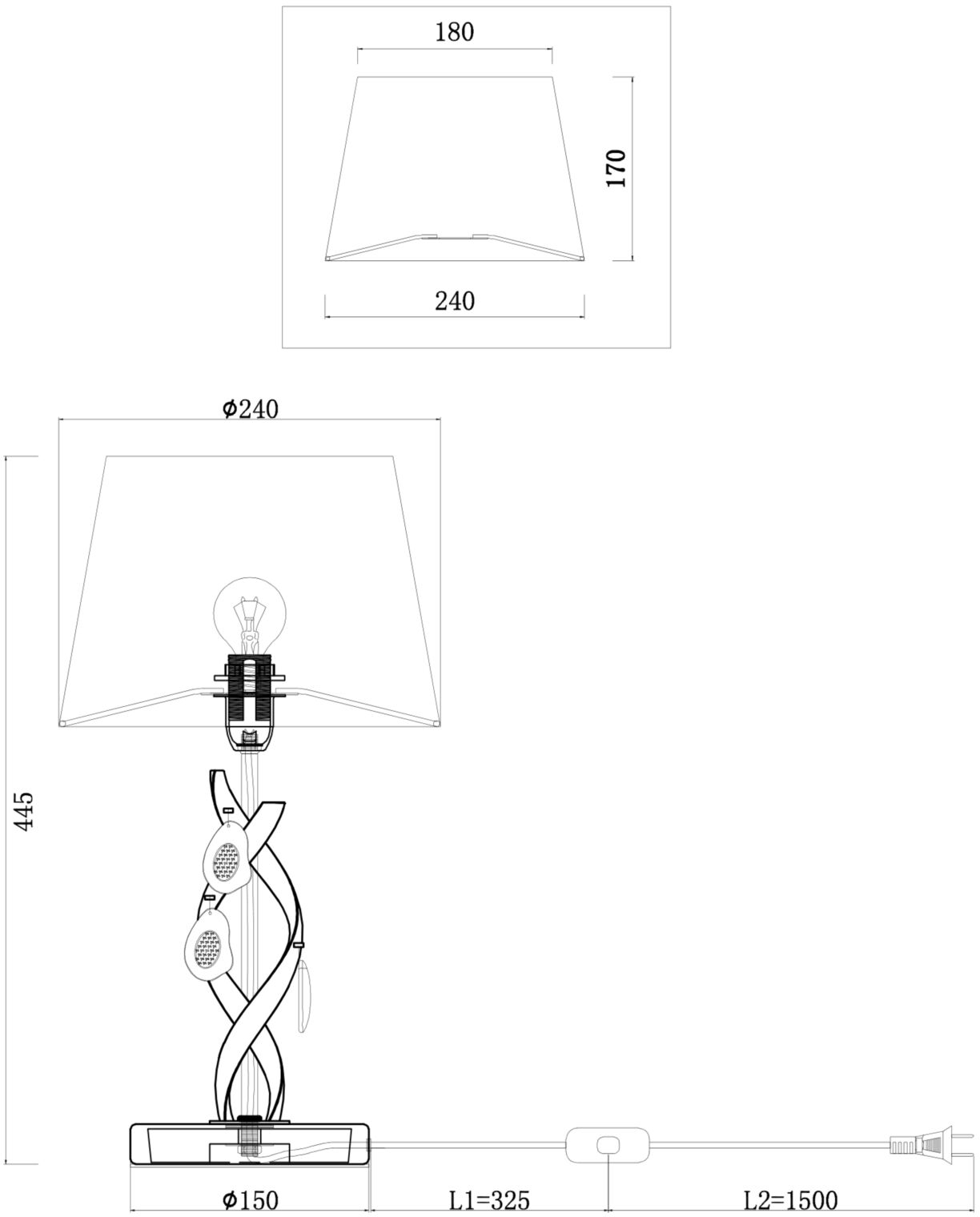 Настольная лампа Freya Monique FR2001TL-01G