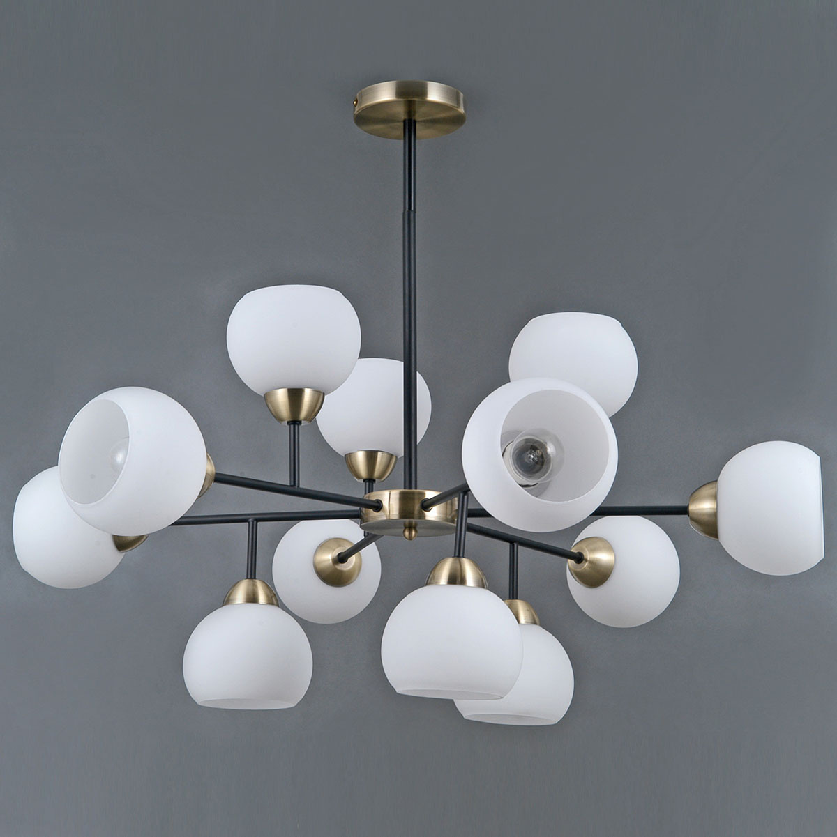 Люстра на штанге Illumico IL0440-12PSQ-79 AB BK