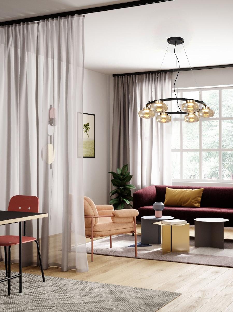 Подвесная светодиодная люстра Milosh tendence 0702CL-6BK