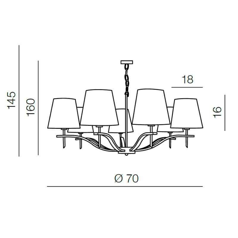 Подвесная люстра Azzardo Princessa 7 AZ0725