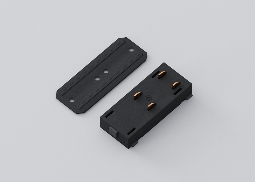 Прямой соединитель Luminotti Slimline L.200.2.BK